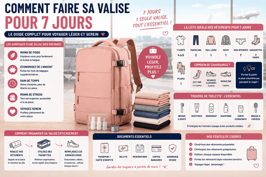 Comment faire sa valise pour 7 jours : le guide complet pour voyager sans stress