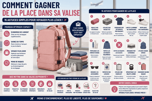 Comment gagner de la place dans sa valise : 15 astuces simples pour voyager plus léger