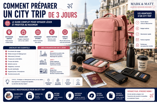 Comment préparer un city trip de 3 jours : le guide complet pour voyager léger et profiter au maximum