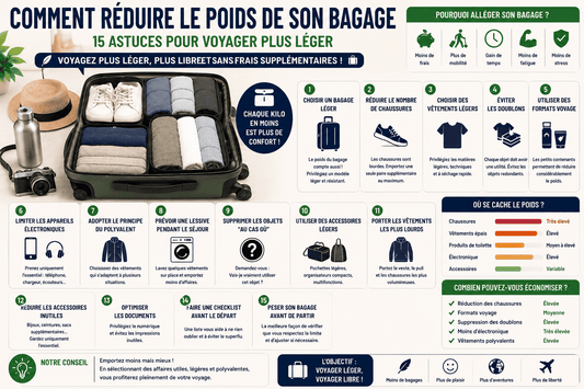 Comment réduire le poids de son bagage : 15 astuces pour voyager plus léger