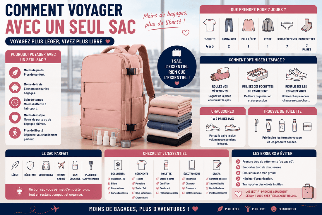Comment voyager avec un seul sac : le guide complet pour partir léger et libre