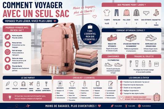 Comment voyager avec un seul sac : le guide complet pour partir léger et libre