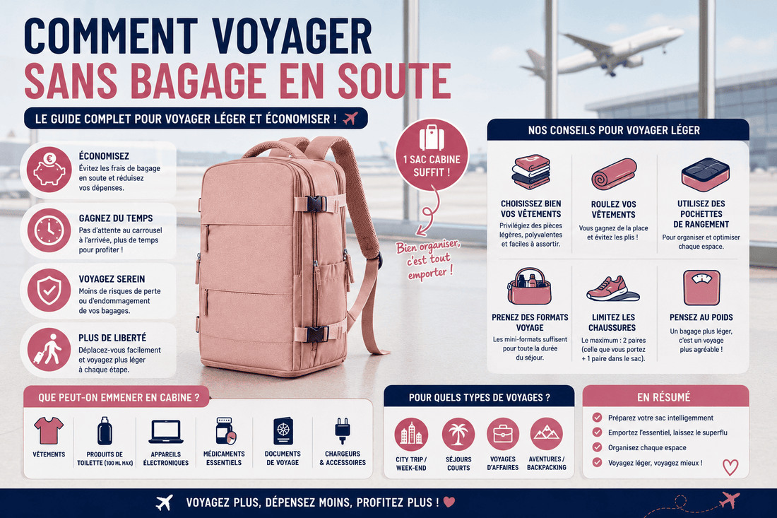 Comment voyager sans bagage en soute : le guide complet pour économiser du temps et de l'argent
