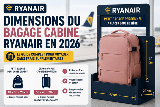 Dimensions du bagage cabine Ryanair en 2026 : Guide complet pour voyager sans frais supplémentaires