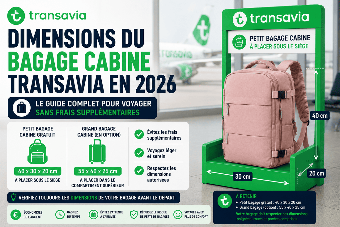 Dimensions du bagage cabine Transavia en 2026 : Guide complet pour voyager sans frais supplémentaires