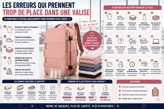 Les erreurs qui prennent trop de place dans une valise : 15 habitudes à éviter absolument