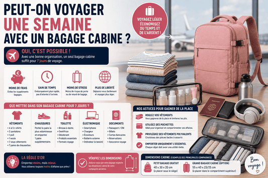 Peut-on voyager une semaine avec un bagage cabine ? Guide complet pour partir léger