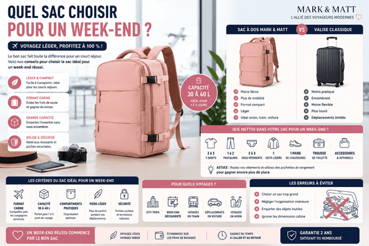 Quel sac choisir pour un week-end ? Le guide complet pour voyager léger