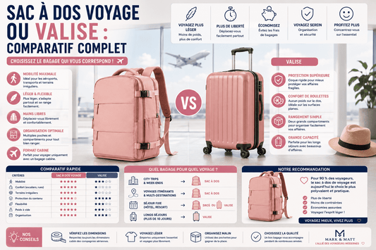 Sac à dos voyage ou valise : comparatif complet pour faire le bon choix