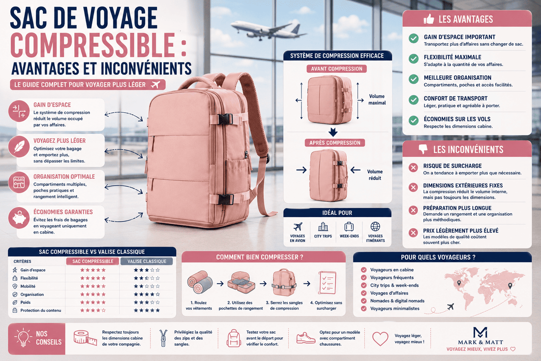 Sac de voyage compressible : avantages et inconvénients