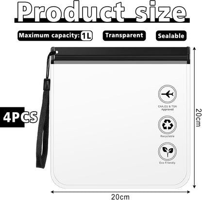 4x Clearbags ™-TSA godkendte bæredokumenter