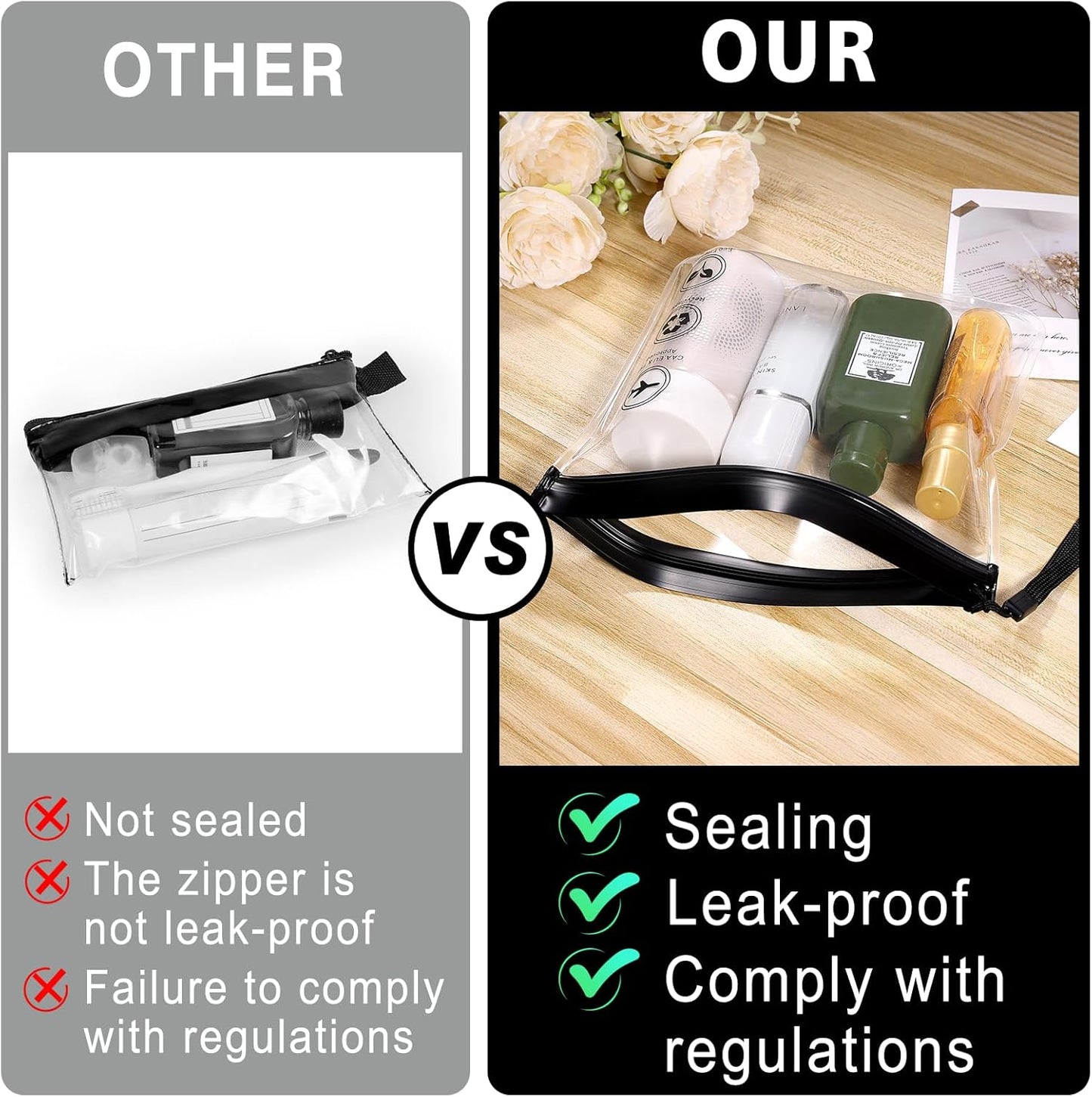 4x Clearbags ™-TSA godkendte bæredokumenter