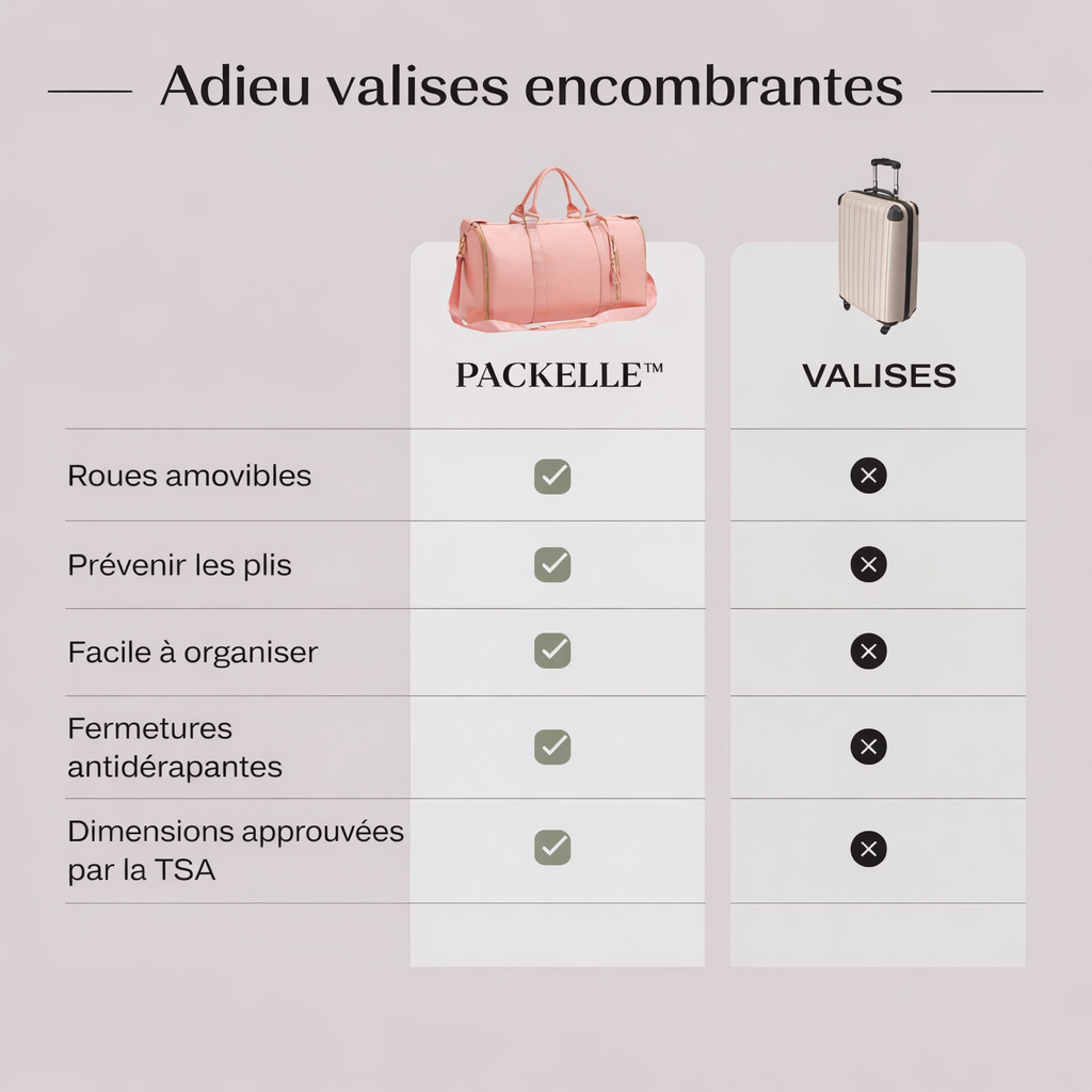 Packelle™ — Sac de voyage élégant anti-plis pour femme