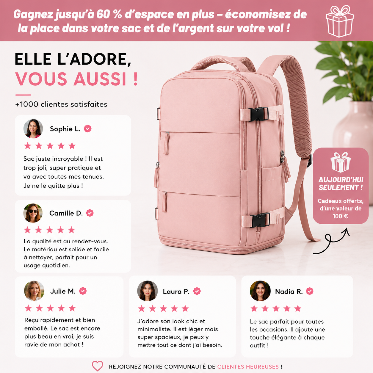 ElleFlight™ – Le sac de voyage indispensable pour les femmes modernes
